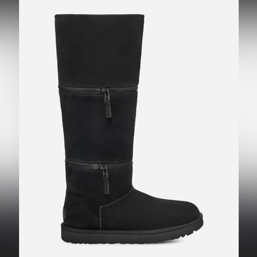 Ugg Classic Ultra‎ Tall Black boots Size 5 CONVERTIBLE SHAFT 3 heights